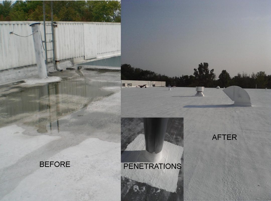 flat foam roof restoration